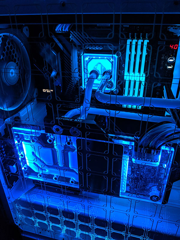 Tron Build Grid Glow